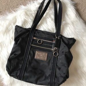Authentic Black Coach Poppy Bag